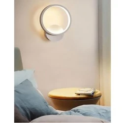 LED φωτιστικό απλίκα λευκή στρογγυλή 18W 3 σε 1 φωτισμό με εναλλαγή απόχρωσης 1800lm