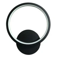 LED φωτιστικό απλίκα μαύρη στρογγυλή 12W 3 σε 1 φωτισμό με εναλλαγή απόχρωσης 1020lm