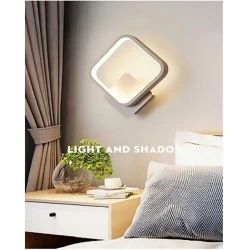 LED φωτιστικό απλίκα λευκή τετράγωνη 18W 3 σε 1 φωτισμό με εναλλαγή απόχρωσης 1800lm