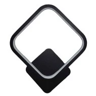 LED φωτιστικό απλίκα μαύρη τετράγωνη 12W 3 σε 1 φωτισμό με εναλλαγή απόχρωσης 1020lm