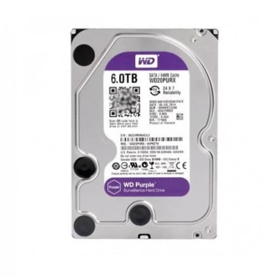 Σκληρός δίσκος SATA 6ΤB WD-HDD-6TB WD60PURX ειδικός για CCTV 24ωρης συνεχούς λειτουργίας