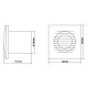 Εξαεριστήρας μπάνιου EUROPLAST X100 λευκός Φ100 19W 100m3/h 230V επίτοιχης τοποθέτησης