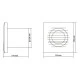 Εξαεριστήρας μπάνιου EUROPLAST X120 λευκός Φ120 20W 150m3/h 230V επίτοιχης τοποθέτησης