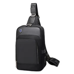 Τσάντα Crossbody ARCTIC HUNTER XB00116 αδιάβροχη μαύρη με θήκη για tablet & θύρα USB
