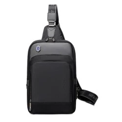 Τσάντα Crossbody ARCTIC HUNTER XB00116 αδιάβροχη μαύρη με θήκη για tablet & θύρα USB