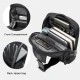 Τσάντα Crossbody ARCTIC HUNTER XB00116 αδιάβροχη μαύρη με θήκη για tablet & θύρα USB