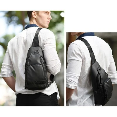 τσάντα Crossbody ARCTIC HUNTER XB13005 4L αδιάβροχη μαύρη με ρυθμιζόμενο ιμάντα