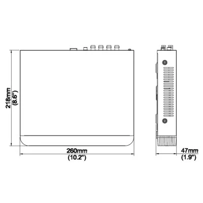 Υβριδικό XVR καταγραφικό UNIARCH XVR-104G3 4 καναλιών, 5MP, H.265/H.264