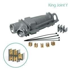 Σετ στεγανοποίησης king joint y6 με διάσταση 138x60mm με gel για καλώδια μέχρι 5 αγωγούς 0,6/1kV