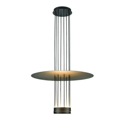 Φωτιστικό οροφής ELIA LED 18W θερμό φως 3000k 1260lm μαύρο μεταλλικό D60xh104cm IP20