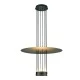 Φωτιστικό οροφής ELIA LED 18W θερμό φως 3000k 1260lm μαύρο μεταλλικό D60xh104cm IP20