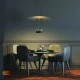 Φωτιστικό οροφής ELIA LED 18W θερμό φως 3000k 1260lm μαύρο μεταλλικό D60xh104cm IP20