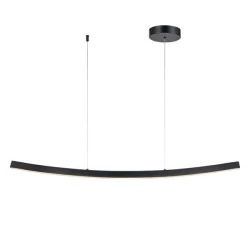 Κρεμαστό LED φωτιστικό NAAVA 20W θερμό φως 3000k 1400lm μαύρο αλουμίνιο 102x15x110cm IP20