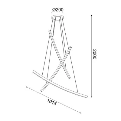 Κρεμαστό LED φωτιστικό NAAVA 60W θερμό φως 3000k 4200lm μαύρο αλουμινίου 102x15x110cm IP20 Κρεμαστό LED φωτιστικό NAAVA 60W θερμό φως 3000k 4200lm μαύρο αλουμινίου 102x15x110cm IP20