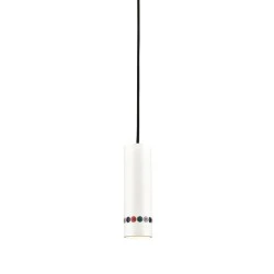 Κρεμαστό φωτιστικό BUTTONS 1xGU10 λευκό μεταλλικό D6xd10xh150cm εσωτερικού χώρου IP20