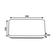 Πλαφονιέρα οροφής λευκή τετράγωνη LED SMD 60W 4000K ενδιάμεσο φως 530x530mm Πλαφονιέρα οροφής λευκή τετράγωνη LED SMD 60W 4000K ενδιάμεσο φως 530x530mm