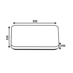 Πλαφονιέρα οροφής λευκή τετράγωνη LED SMD 60W 4000K ενδιάμεσο φως 530x530mm