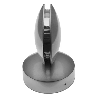 Μοντέρνα επιτοίχια απλίκα LED kelvo® ZERODA 9W 1440lm IP44 ψυχρό λευκό 6000K ασημί 12x11x17cm 93066