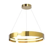 Κρεμαστό φωτιστικό LED THEMIDA 23W θερμό φως 3000k 1840lm ορείχαλκο αλουμίνιο D40xh150cm