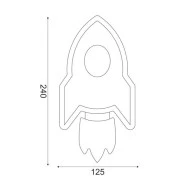 Επίτοιχο LED φωτιστικό NASA 5.5W θερμό φως 3000k 385lm μπλε MDF 24x13x3.8cm