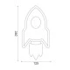 Επίτοιχο LED φωτιστικό NASA 5.5W θερμό φως 3000k 385lm μπλε MDF 24x13x3.8cm