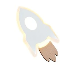 Επίτοιχο LED φωτιστικό NASA 5.5W θερμό φως 3000k 385lm λευκό MDF 24x13x3.8cm