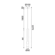 Φωτιστικό οροφής κρεμαστό LED ESTRELA 5W θερμό φως 3000k 300lm μαύρο μεταλλικό D6xh228cm IP20