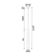 Κρεμαστό φωτιστικό ESTRELA LED 5W θερμό φως 3000k 300lm λευκό μεταλλικό D6xh228cm IP20