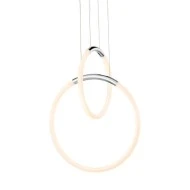 Κρεμαστό φωτιστικό LED VENUS 24W θερμό φως 3000k 1680lm χρώμιο μεταλλικό 40x30xh164cm IP20