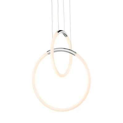 Κρεμαστό φωτιστικό LED VENUS 24W θερμό φως 3000k 1680lm χρώμιο μεταλλικό 40x30xh164cm IP20