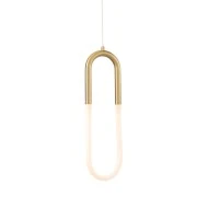 Κρεμαστό LED φωτιστικό VENUS 8W θερμό φως 3000k 560lm ορείχαλκο μεταλλικό 15x2,3xh230cm IP20