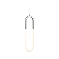 LED κρεμαστό φωτιστικό VENUS 8W θερμό φως 3000k 560lm χρώμιο μεταλλικό 15x2,3xh230cm IP20
