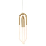 Κρεμαστό φωτιστικό LED VENUS 16W θερμό φως 3000k 1120lm ορείχαλκο μεταλλικό 15x15xh230cm IP20