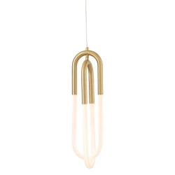 Κρεμαστό φωτιστικό LED VENUS 16W θερμό φως 3000k 1120lm ορείχαλκο μεταλλικό 15x15xh230cm IP20