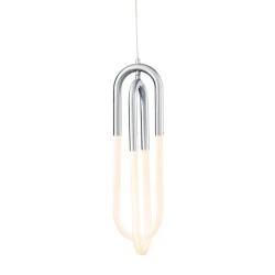 Κρεμαστό φωτιστικό LED VENUS 16W θερμό φως 3000k 1120lm χρώμιο μεταλλικό 15x15xh230cm IP20