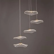 Κρεμαστό LED φωτιστικό NINFEA 25W θερμό φως 3000k 1750lm ορείχαλκο μεταλλικό D55xh260cm IP20