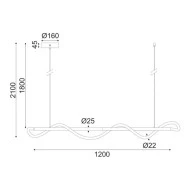 Κρεμαστό φωτιστικό LED KYMA 36W θερμό φως 3000k 2000lm μαύρο μεταλλικό 120x6xh215cm IP20 Κρεμαστό φωτιστικό LED KYMA 36W θερμό φως 3000k 2000lm μαύρο μεταλλικό 120x6xh215cm IP20