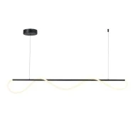Κρεμαστό LED φωτιστικό KYMA 60W θερμό φως 3000k 3300lm μαύρο μεταλλικό 190x6xh215cm IP20