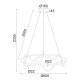 Κρεμαστό φωτιστικό LED KYMA 36W θερμό φως 3000k 2100lm μαύρο μεταλλικό IP20 D60xh230cm