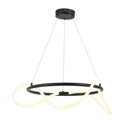Κρεμαστό φωτιστικό LED KYMA 36W θερμό φως 3000k 2100lm μαύρο μεταλλικό IP20 D60xh230cm