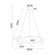 LED κρεμαστό φωτιστικό KYMA 60W θερμό φως 3000k 3400lm μαύρο μεταλλικό IP20 D80xh230cm LED κρεμαστό φωτιστικό KYMA 60W θερμό φως 3000k 3400lm μαύρο μεταλλικό IP20 D80xh230cm