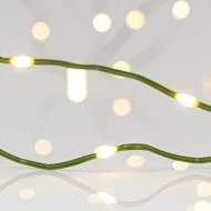 700 mini led σειράς θερμού φωτός με 8 προγράμματα πράσινο καλώδιο χαλκού και παροχή 500cm
