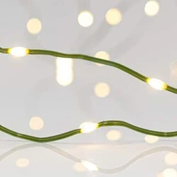 700 mini led σειράς θερμού φωτός με 8 προγράμματα πράσινο καλώδιο χαλκού και παροχή 500cm
