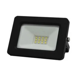 Προβολέας με led smd eco 10W 230V μωβ φως αλουμινίου μαύρος στεγανός IP65 σε μαύρο χρώμα
