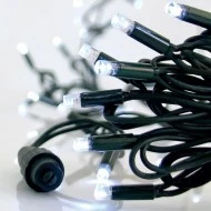 Σειρά 100 led λευκά 5mm 230V χωρίς παροχή με δυνατότητα επέκτασης έως 9 και πράσινο καλώδιο IP65