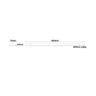 Φωτιστικό LED LINEAR LUMINAIRE γραμμικό 230VAC 19W με ψυχρό χρώμα φωτός 6000K 1750lm 120° IP40 με μήκος 60cm