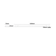 Φωτιστικό LED LINEAR LUMINAIRE γραμμικό 230VAC 37W με ψυχρό χρώμα φωτός 6000K 3550lm 120° IP40 με μήκος 120cm