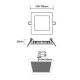 Φωτιστικό LED SLIM PANEL χωνευτό 6W θερμό χρώμα φωτός 3000K 450lm με εξωτερική διάσταση 118x118mm