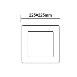 Φωτιστικό LED PANEL οροφής λευκό τετράγωνο 18W ενδιάμεσο χρώμα φωτός 4000K 1800Lm με διάσταση 208x208mm