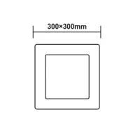 Φωτιστικό LED PANEL οροφής τετράγωνο λευκό 23W ενδιάμεσο χρώμα φωτός 4000K 2120Lm 288x288mm Φωτιστικό LED PANEL οροφής τετράγωνο λευκό 23W ενδιάμεσο χρώμα φωτός 4000K 2120Lm 288x288mm